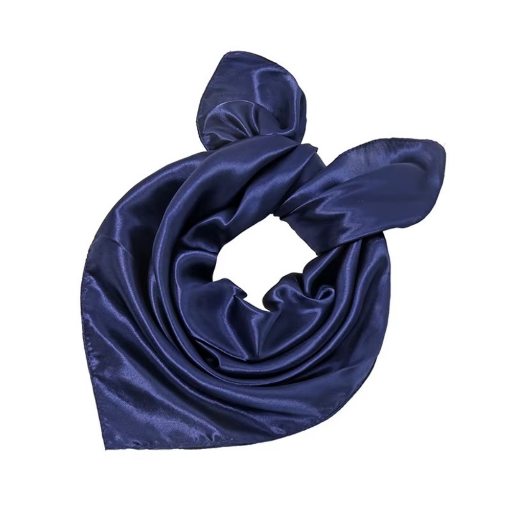 Startseite 8 Seidenschal Handgerollt Navy