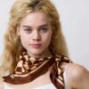 Silk Scarf Square Coffee Silk Scarf Square Coffee