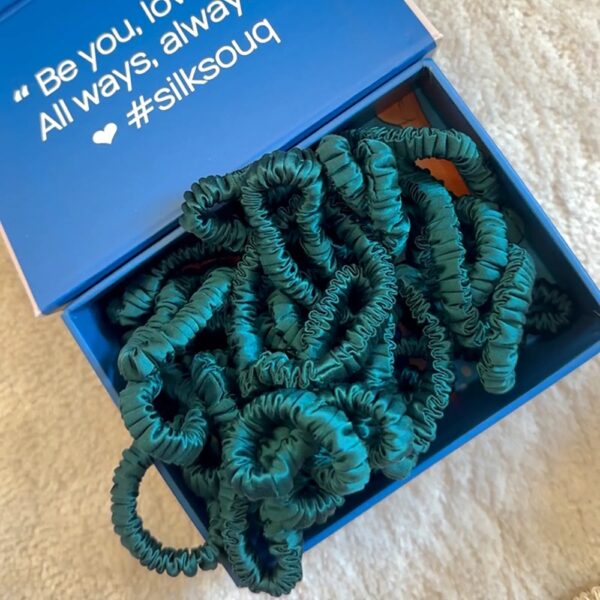 Silk Scrunchie Gift Box Emerald