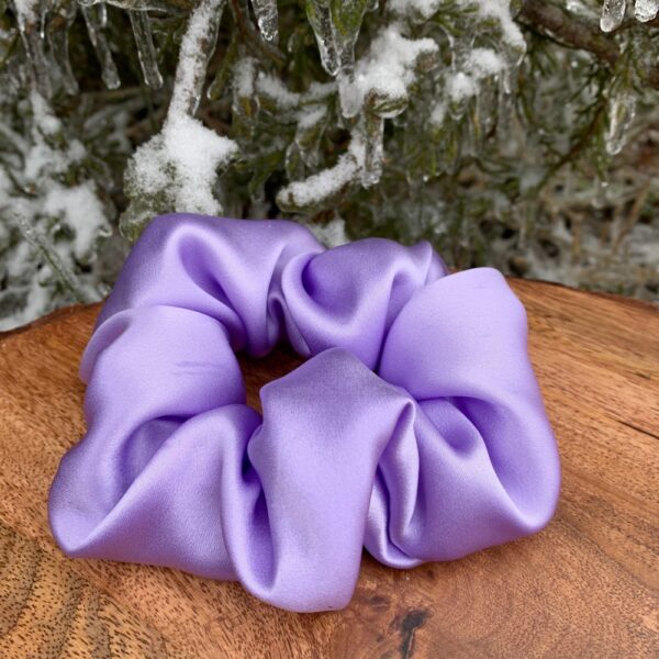 실크 스크런치 심리스 라일락