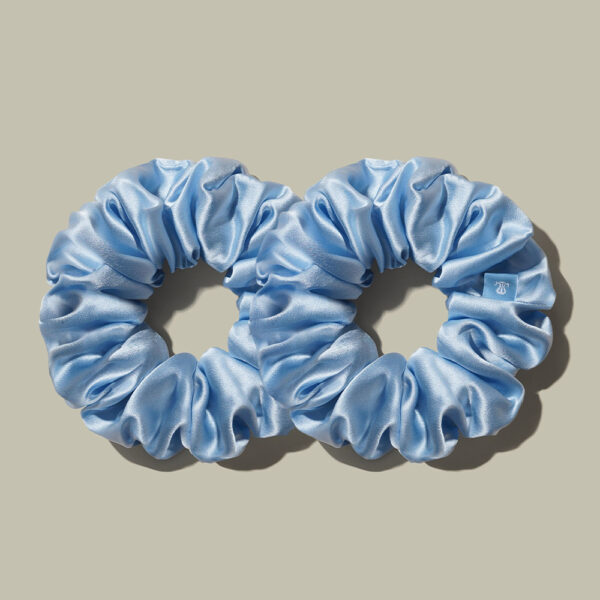 Silk Scrunchie Seamless Sky Blue