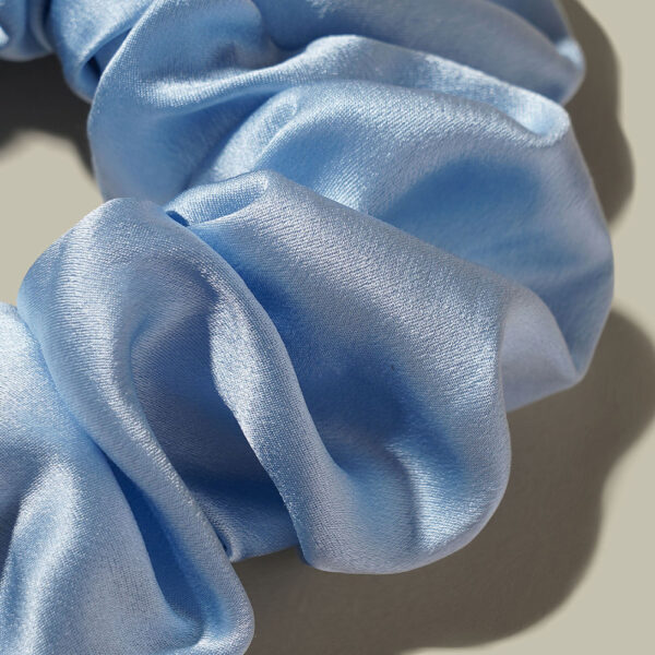 Silk Scrunchie Seamless Sky Blue