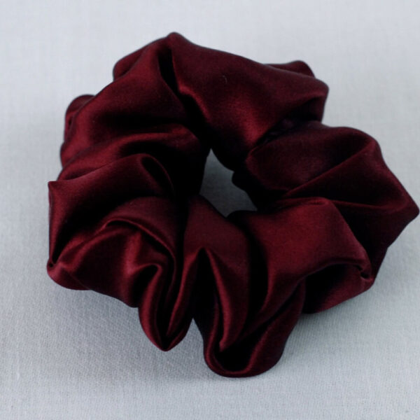 Silk Scrunchie Seamless Wine