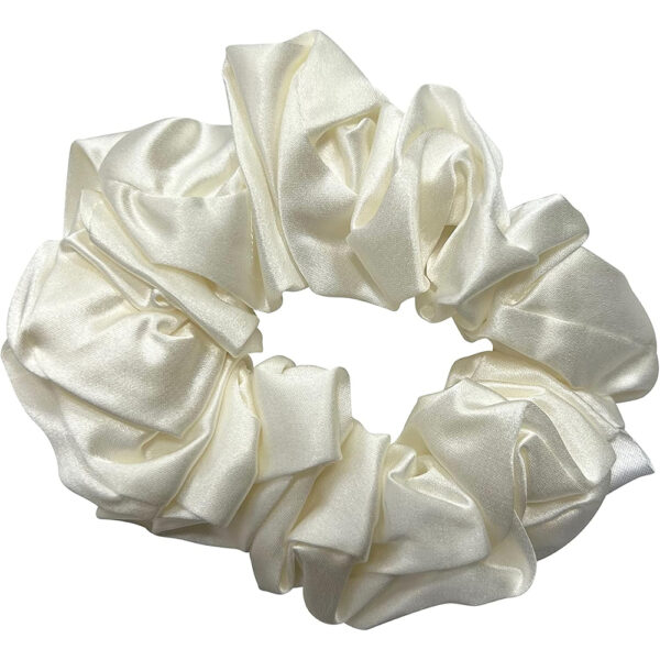 Silk Scrunchie Skinny Ivory Silk Scrunchie Skinny Ivory