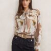 Camicia in seta dal taglio rilassato e floreale Camicia in seta dal taglio rilassato e floreale