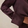Шелковая рубашка с расслабленной посадкой Wine Шелковая рубашка с расслабленной посадкой Wine