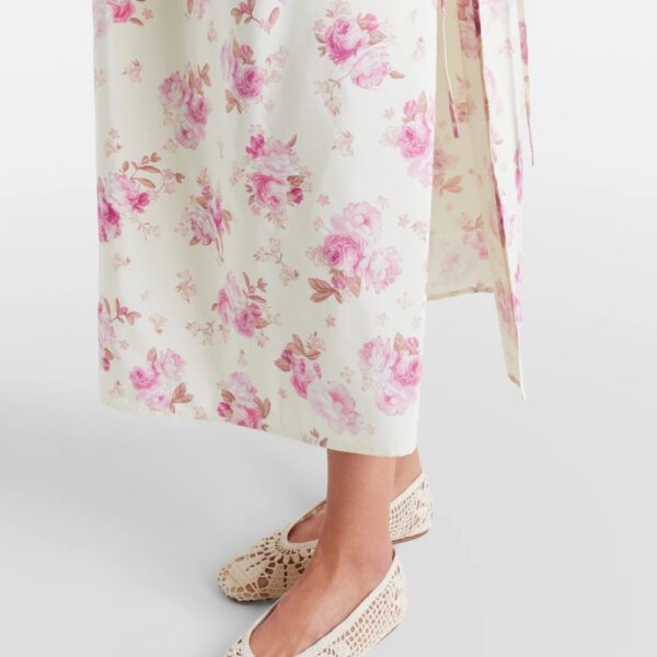 Falda de seda A Line Floral Falda de seda A Line Floral