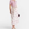 Falda de seda A Line Floral Falda de seda A Line Floral