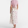 Falda de seda A Line Floral Falda de seda A Line Floral