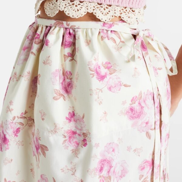 Falda de seda A Line Floral Falda de seda A Line Floral