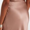 Falda de seda Midi Blush Falda de seda Midi Blush