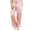 Pantaloni da notte in seta Vita elastica Rosa Pantaloni da notte in seta Vita elastica Rosa