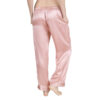 Pantaloni da notte in seta Vita elastica Rosa Pantaloni da notte in seta Vita elastica Rosa