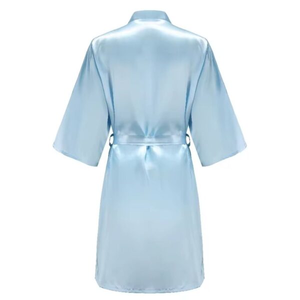 Silk Sleep Shirt Long Sleeve Sky Blue