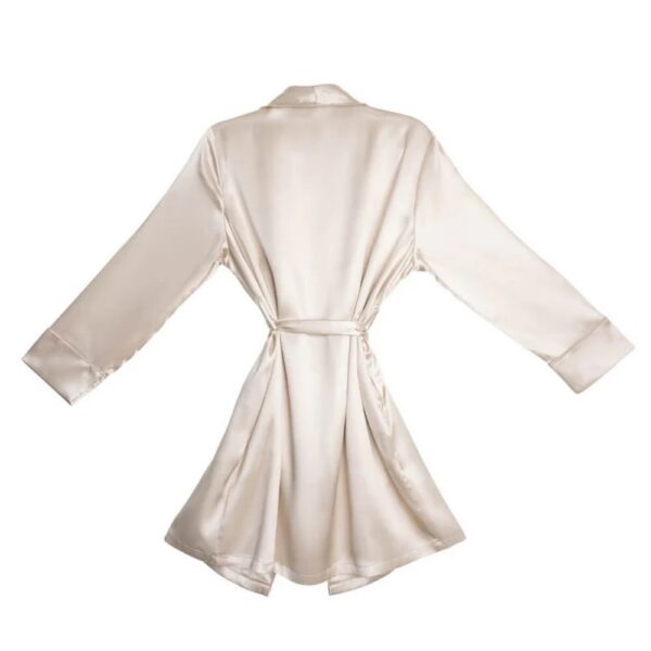 Silk Sleep Shirt Piped Pearl Supplier