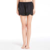 Silk Sleep Shorts Piped Black