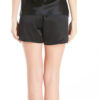 Silk Sleep Shorts Piped Black