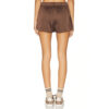 Silk Sleep Shorts Pocketed Coffee