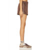 Silk Sleep Shorts Pocketed Coffee