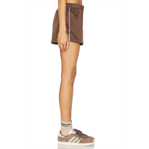 Pantaloncini da letto in seta con taschino Coffee