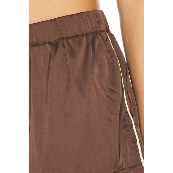 Silk Sleep Shorts Pocketed Coffee