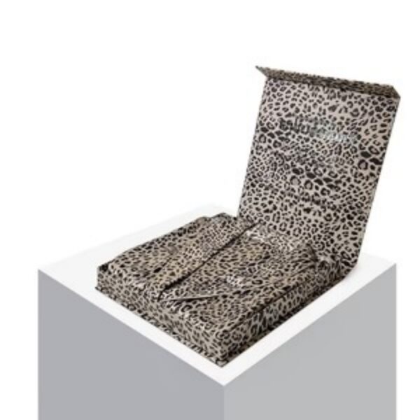 Silk Sleepshirt Long Sleeve Leopard