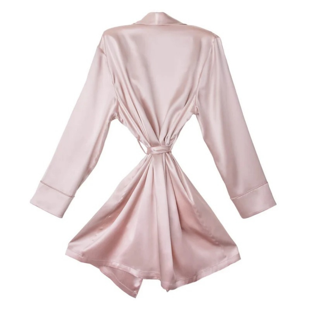 Silk Sleepshirt Piped Blush