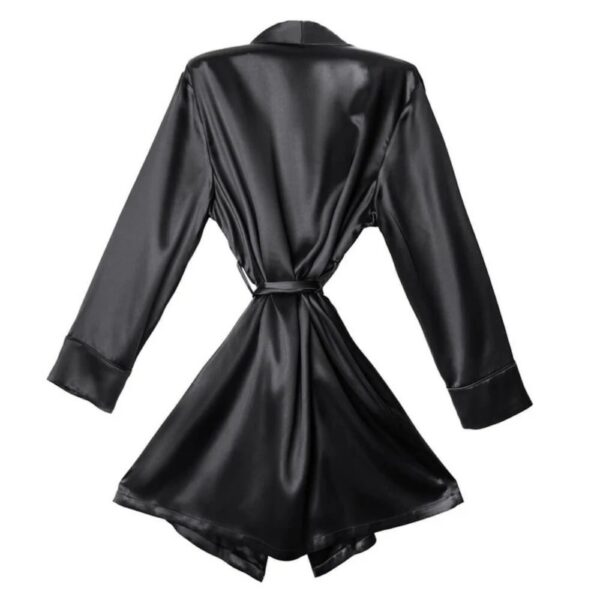 Silk Sleepshirt Relaxed Fit Black