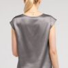 Silk T-Shirt Relaxed Fit Silver