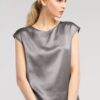 Silk T-Shirt Relaxed Fit Silver