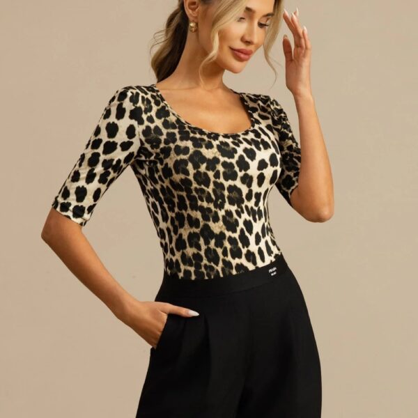 Silk T-Shirt Sandwashed Leopard
