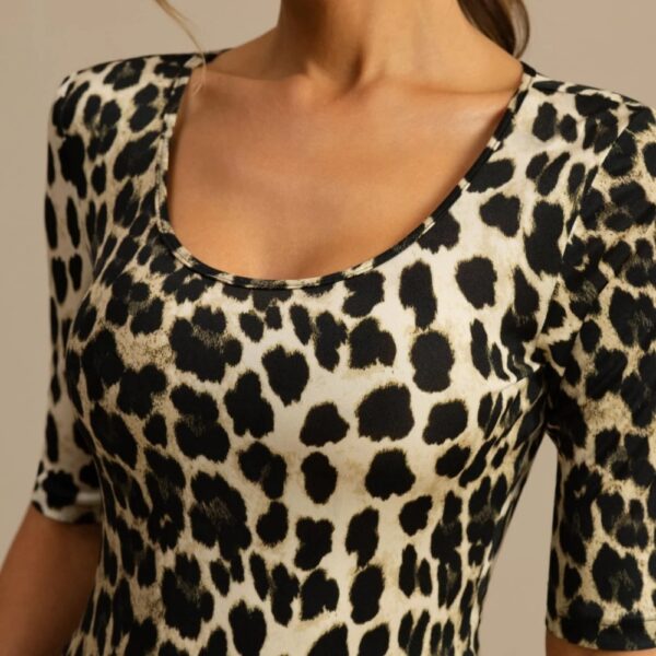 Silk T-Shirt Sandwashed Leopard