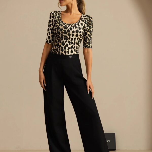 Silk T-Shirt Sandwashed Leopard