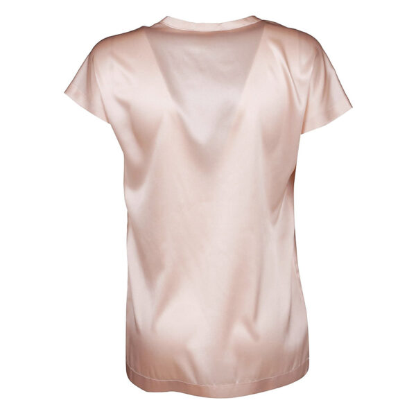 Silk Tee Cap Sleeve Rose