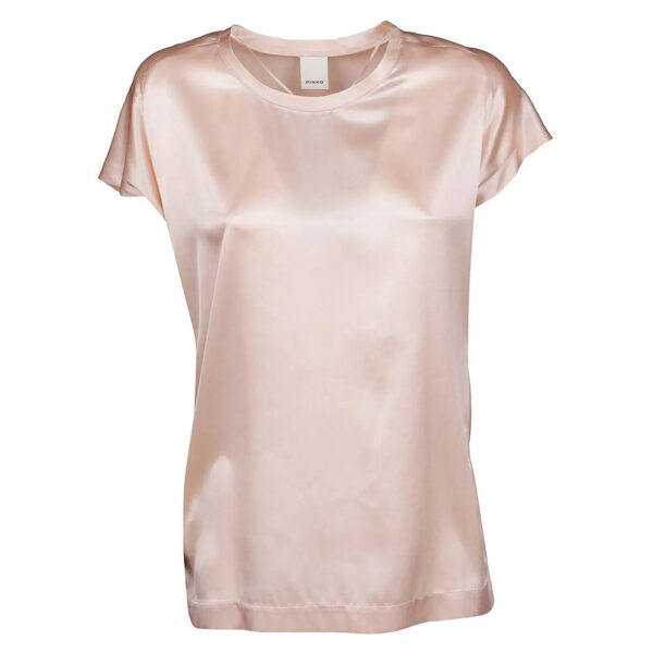 Silk Tee Cap Sleeve Rose