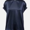Seiden-T-Shirt Sandwashed Schwarz Seiden-T-Shirt Sandwashed Schwarz