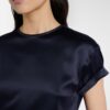 Seiden-T-Shirt Sandwashed Schwarz Seiden-T-Shirt Sandwashed Schwarz