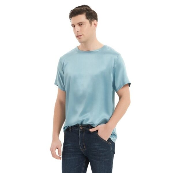 Silk Tee Sandwashed Sky Blue Silk Tee Sandwashed Sky Blue
