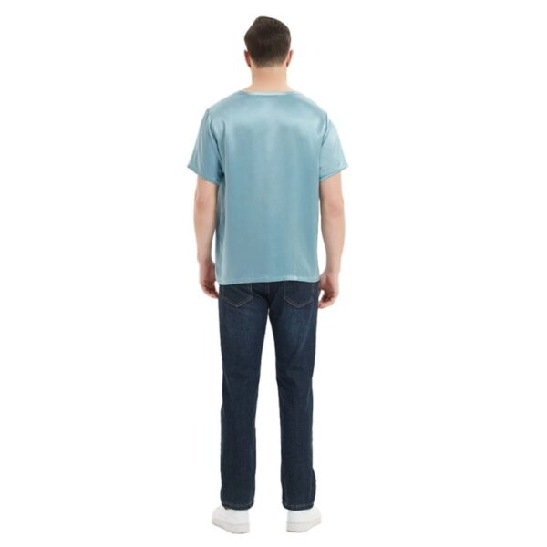 Silk Tee Sandwashed Sky Blue Silk Tee Sandwashed Sky Blue
