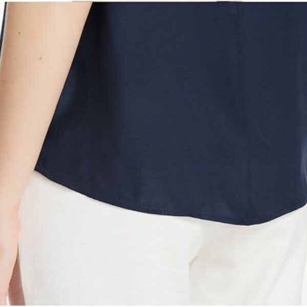 Silk Tee Short Sleeve Navy Silk Tee Short Sleeve Navy