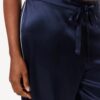 Set termico in seta a manica lunga Navy